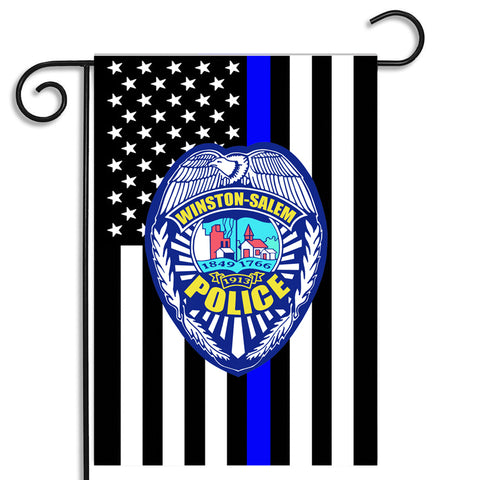 TWO Flags TWO Stands Double Sided Thin Blue Line WSPD Garden Flag Apartment Flag