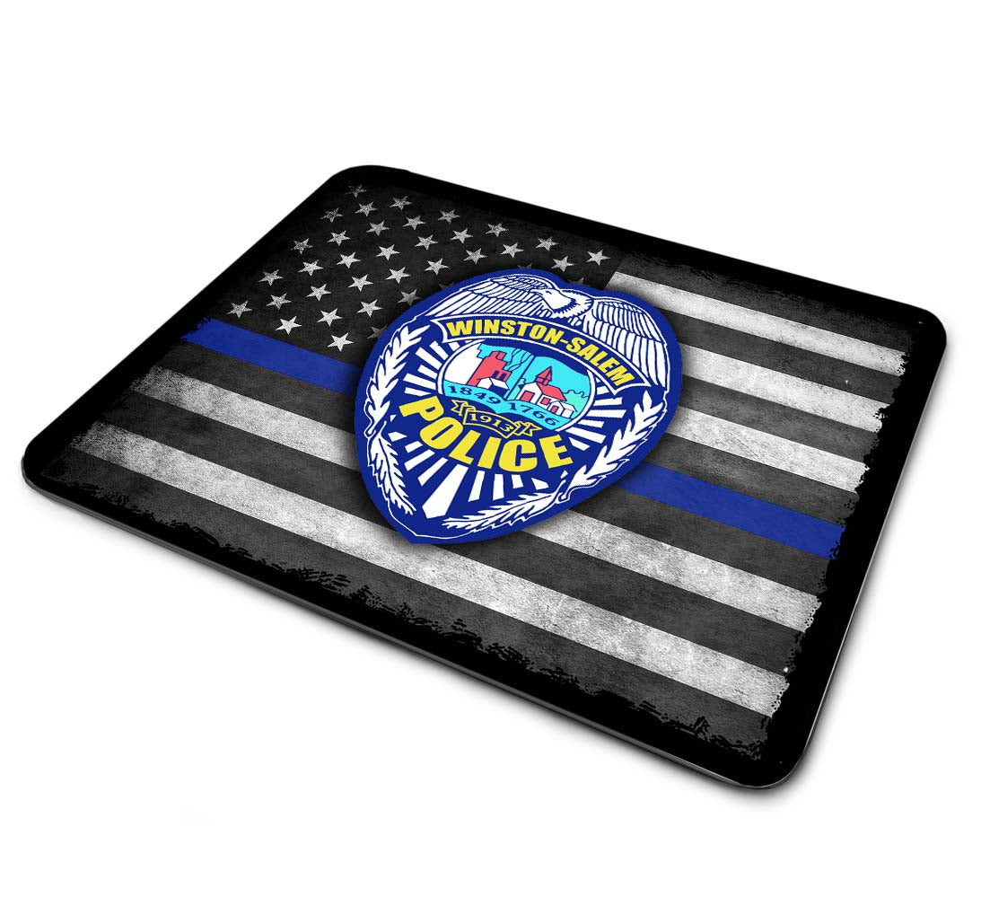 Thin Blue Line Flag WSPD Emblem Mouse Pad