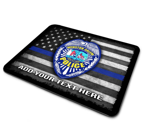 Personalized Thin Blue Line WSPD Emblem Mouse Pad