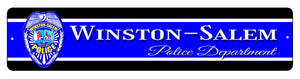Winston-Salem Police Department Blue Line Aluminum License Plate