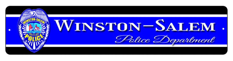 Winston-Salem Police Department Blue Line Aluminum License Plate